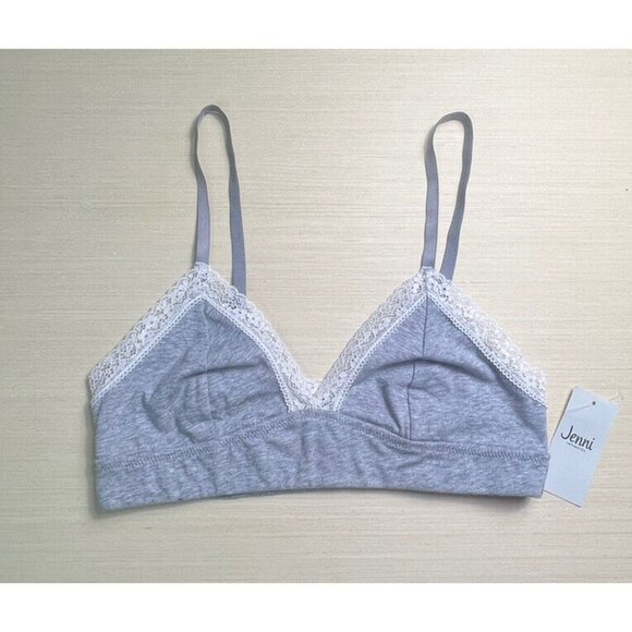 Jenni On Repeat Wide Lace‎ Trim Bralette Sleep Heather Grey - Picture 2 of 4